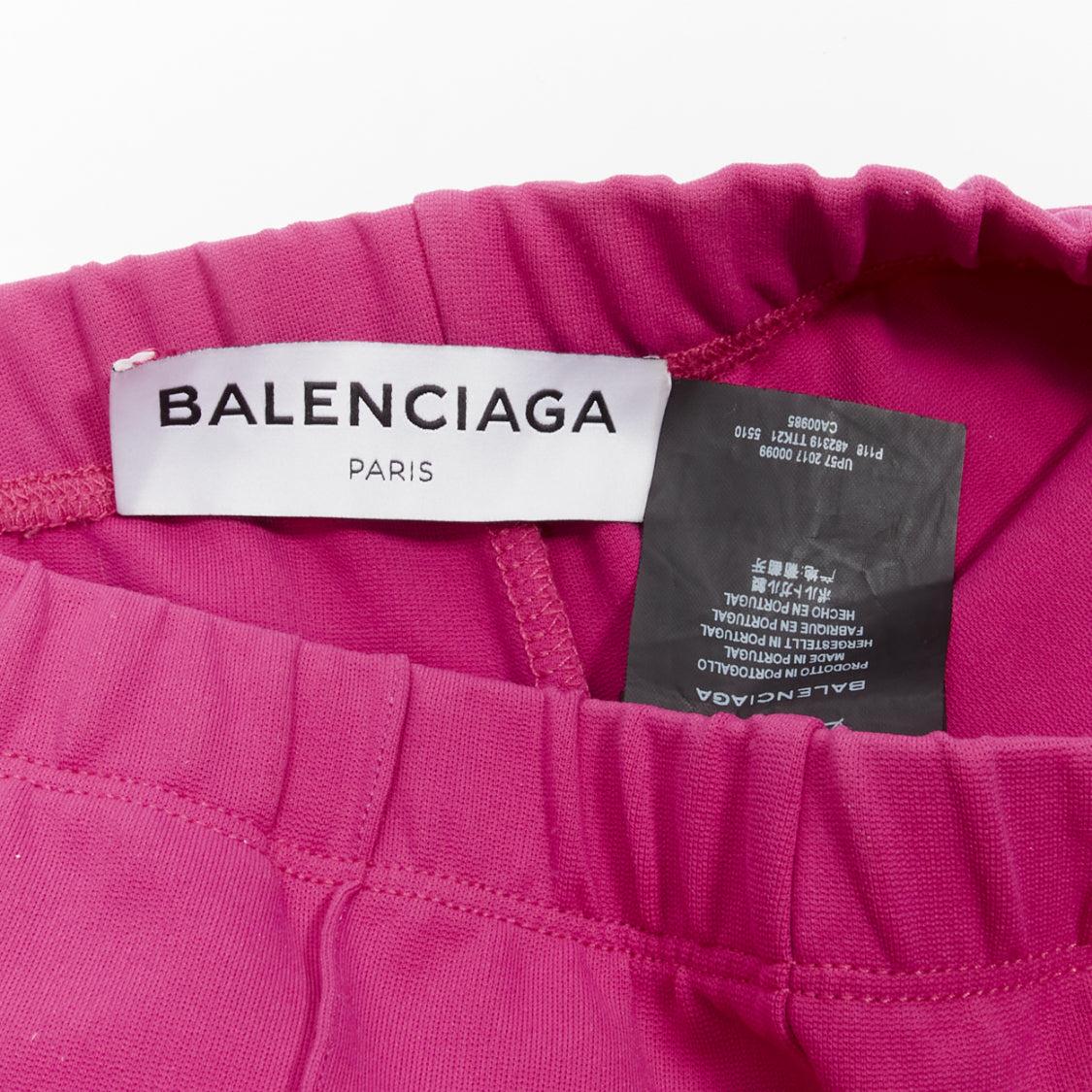 BALENCIAGA Demna 2017 pink zip pockets tapered high waist jogger pants FR36 S For Sale 4