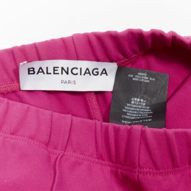 BALENCIAGA Demna 2017 - Pantalon de survêtement rose à poches zippées et à taille haute, FR36 S en vente 4