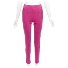 BALENCIAGA Demna 2017 pink zip pockets tapered high waist jogger pants FR36 S