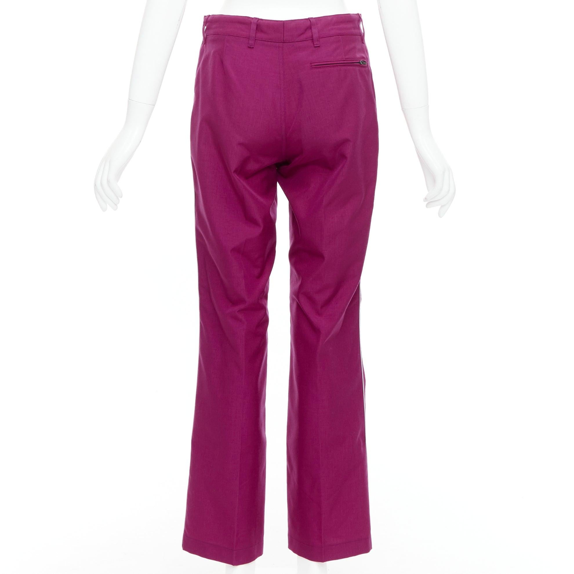 Donna Balenciaga Demna 2017 pantaloni affusolati in gomma BB viola con logo FR34 XS in vendita