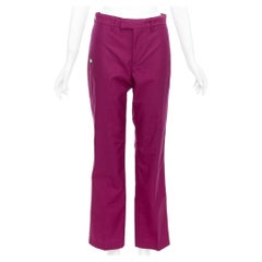 BALENCIAGA Demna 2017 purple BB rubber logo tapered trousers FR34 XS