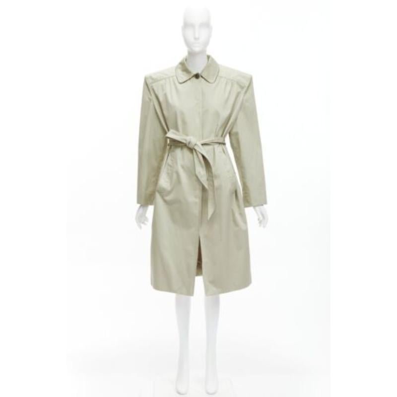 Balenciaga Demna 2017 Runway boxy oversized shoulder belted trench coat FR34 XS in vendita 5