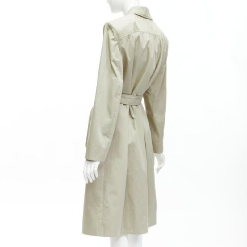 Balenciaga Demna 2017 Runway boxy oversized shoulder belted trench coat FR34 XS in vendita 2