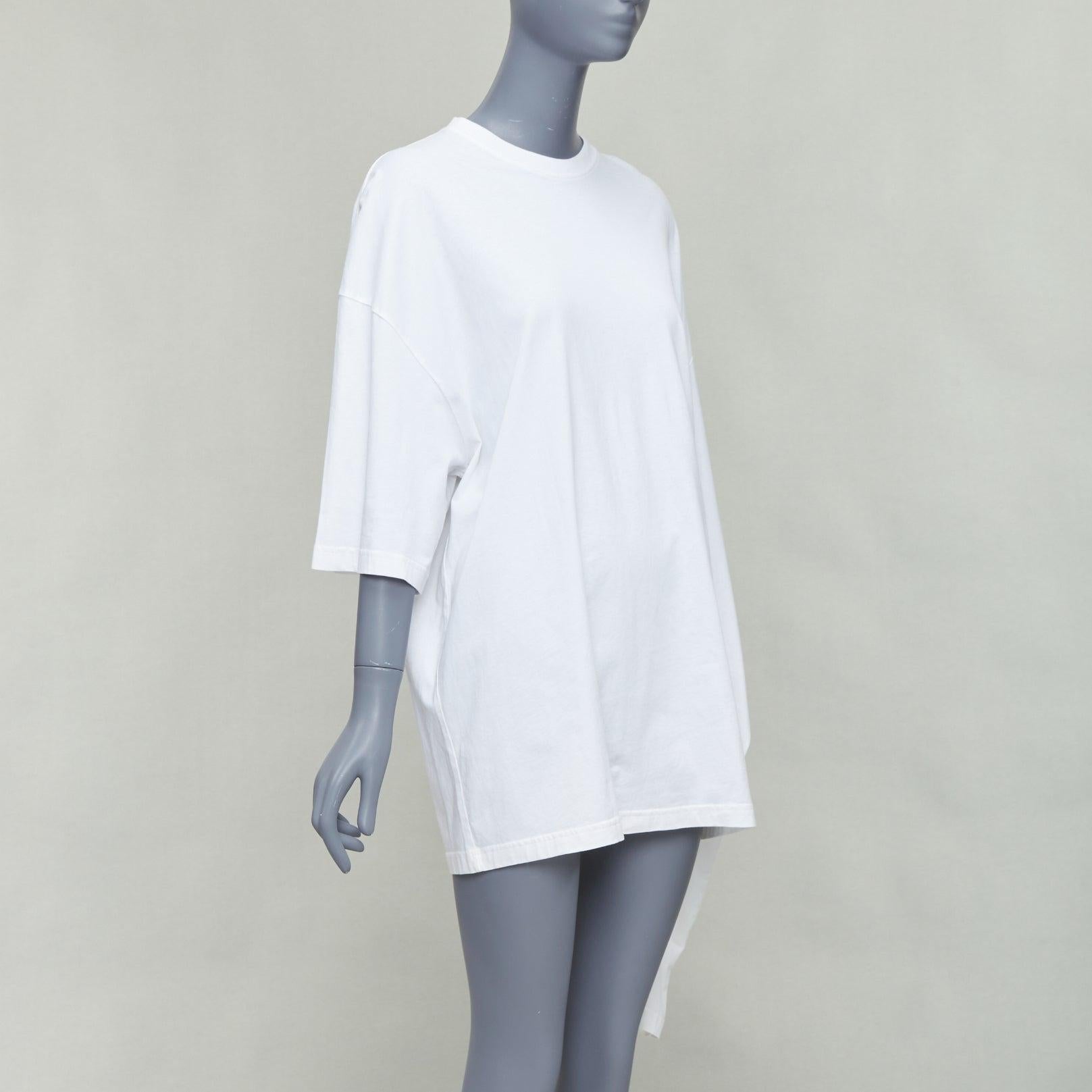 Gray BALENCIAGA Demna 2017 white BB mode logo kimono sleeve tshirt S