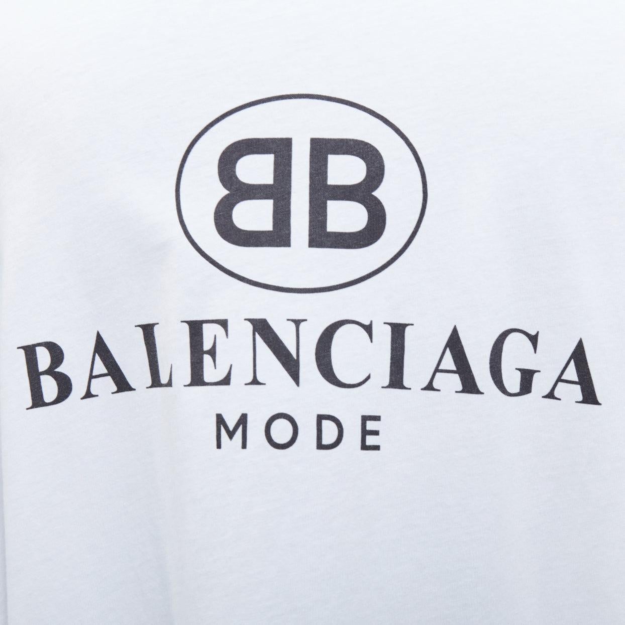 BALENCIAGA Demna 2017 white BB mode logo kimono sleeve tshirt S 2