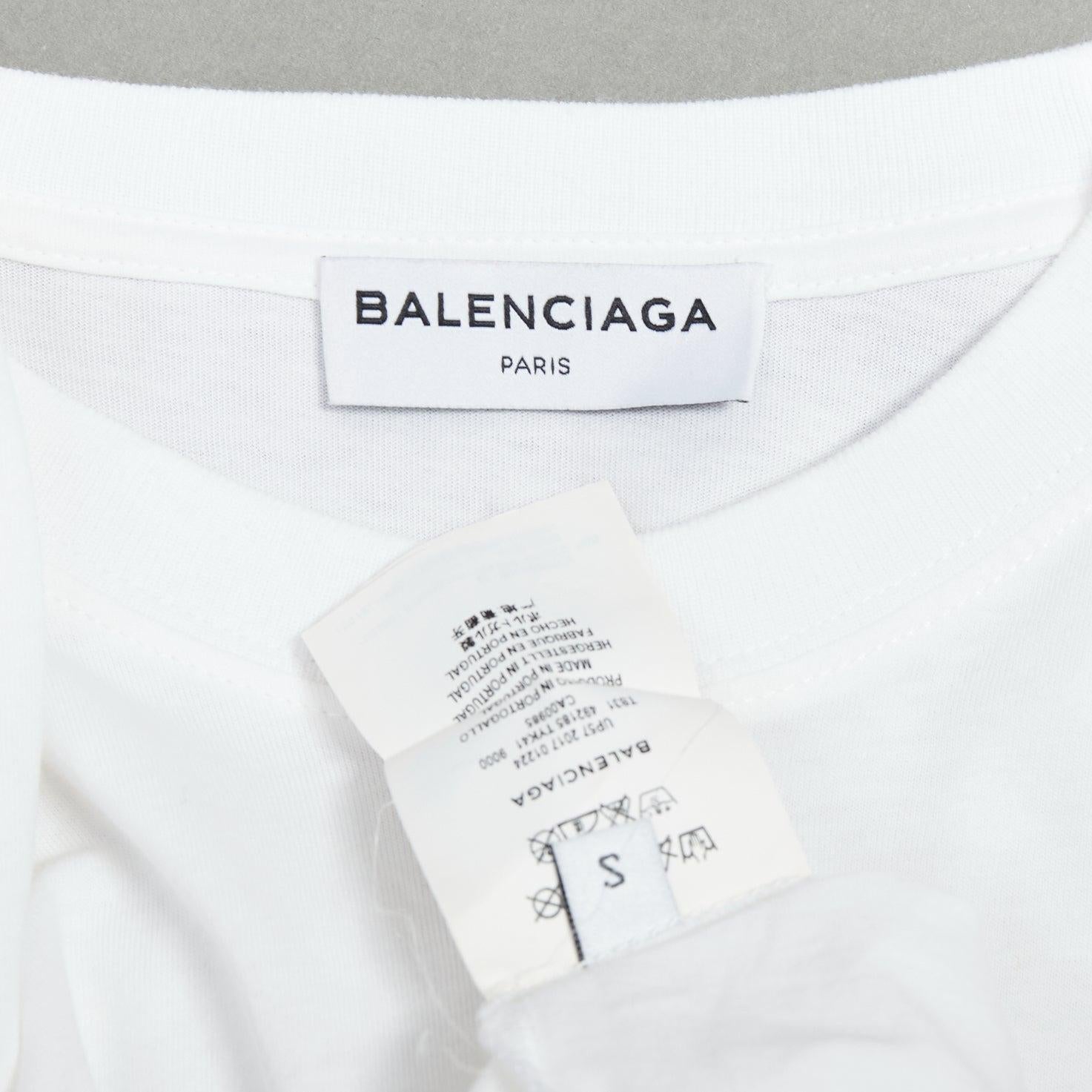 BALENCIAGA Demna 2017 white BB mode logo kimono sleeve tshirt S 3