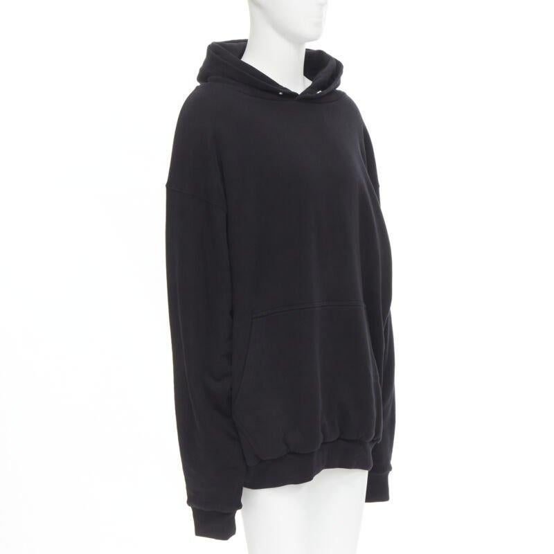 BALENCIAGA Demna 2018 negro Sudadera con capucha oversize bordada I Love Techno S en Nuevo Estado en Hong Kong, NT