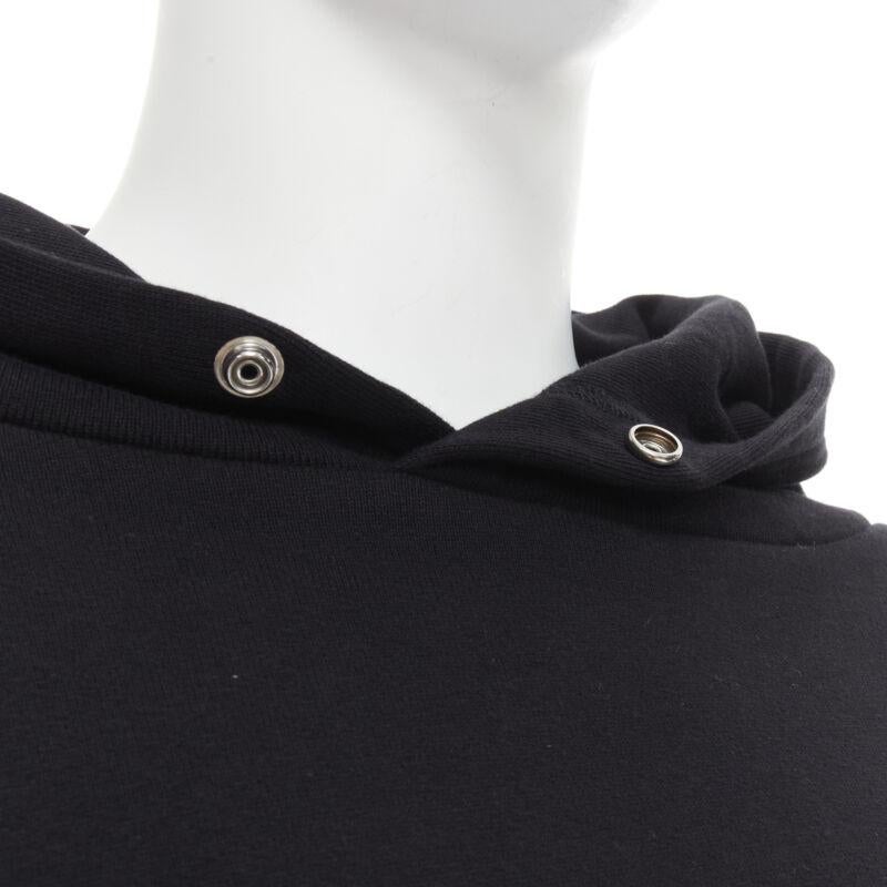 BALENCIAGA Demna 2018 black I Love Techno embroidered oversized hoodie S For Sale 4