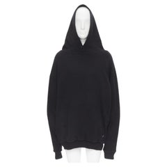 BALENCIAGA Demna 2018 noir I Love Techno brodé sweat à capuche oversize S
