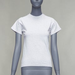 BALENCIAGA Demna 2018 grau Logo-Stickerei hinten vorne tshirt XS
