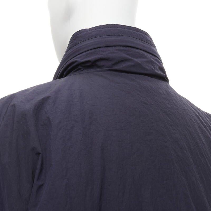 BALENCIAGA Demna 2018 navy blue padded logo cotton lined puffer coat IT46 XS For Sale 3