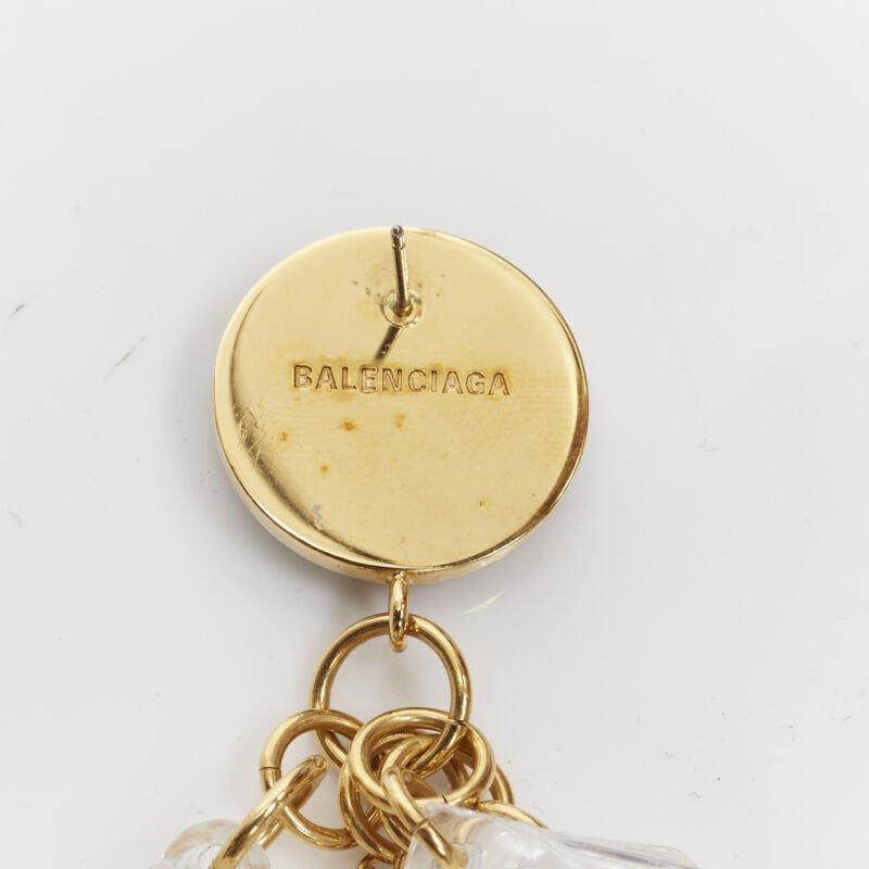 BALENCIAGA Demna 2018 Pic Colgante BB logo transparente Pendientes de araña en venta 2