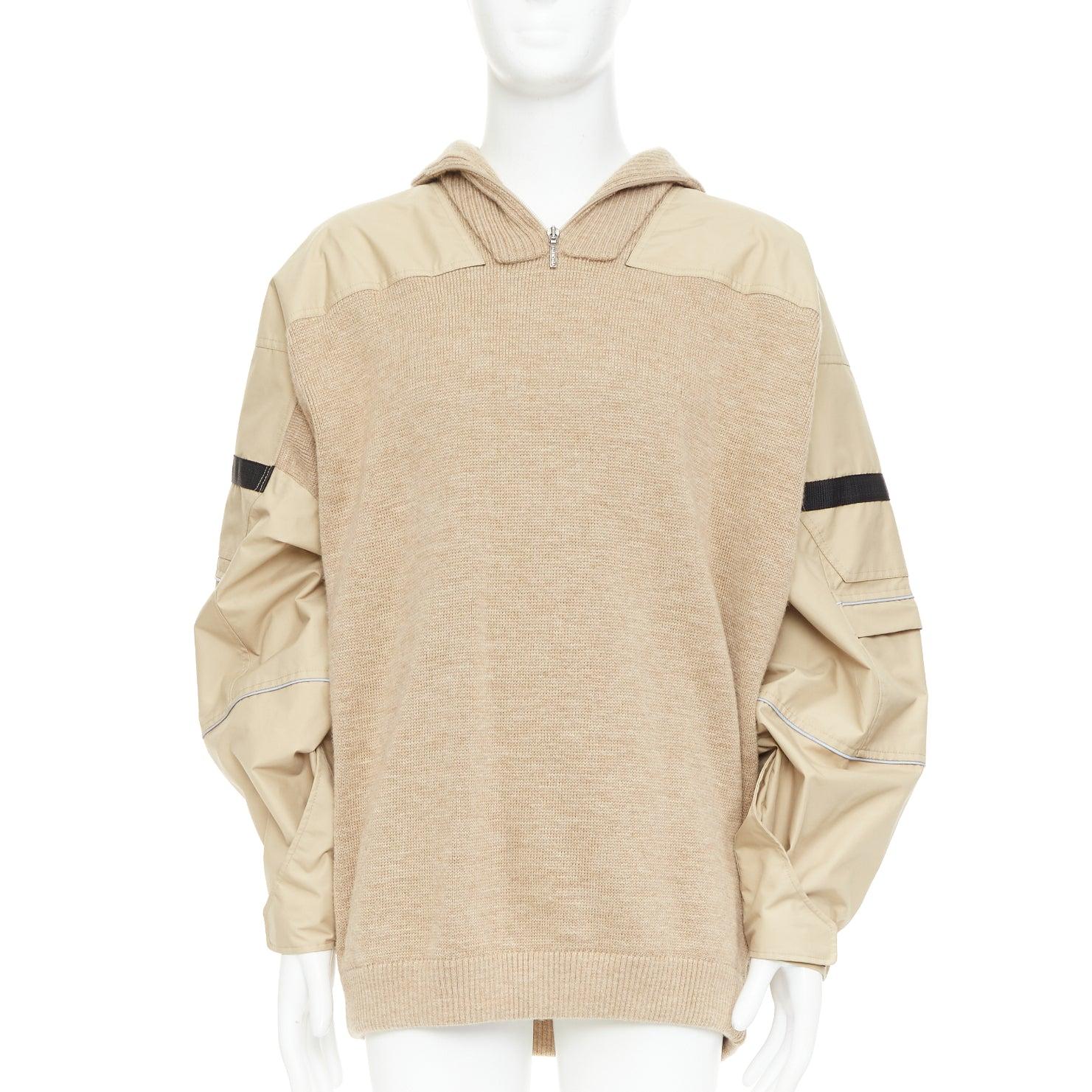 BALENCIAGA Demna 2018 Runway Twinset manteau parka convertible surdimensionné FR46 XS en vente 5