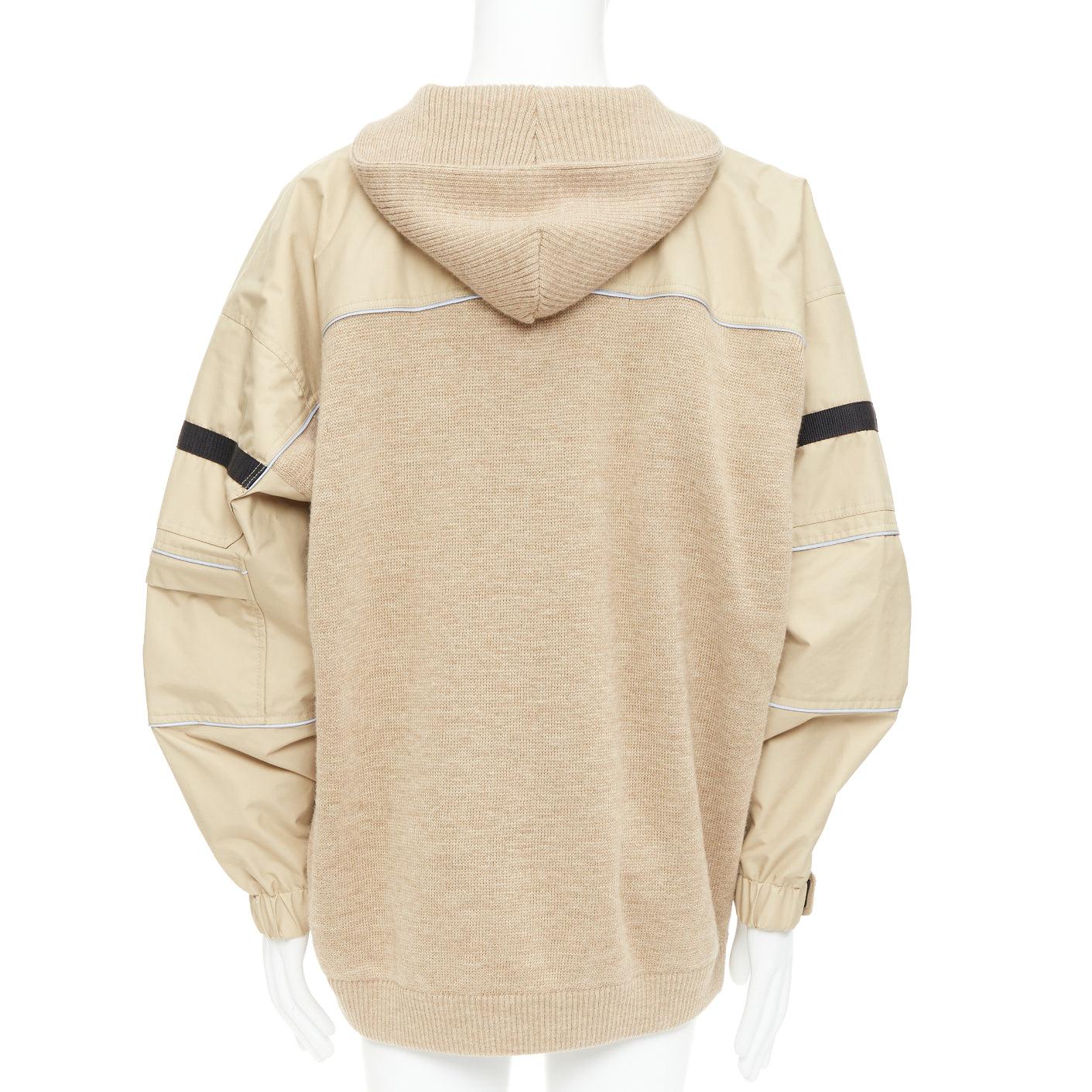 BALENCIAGA Demna 2018 Runway Twinset manteau parka convertible surdimensionné FR46 XS en vente 6