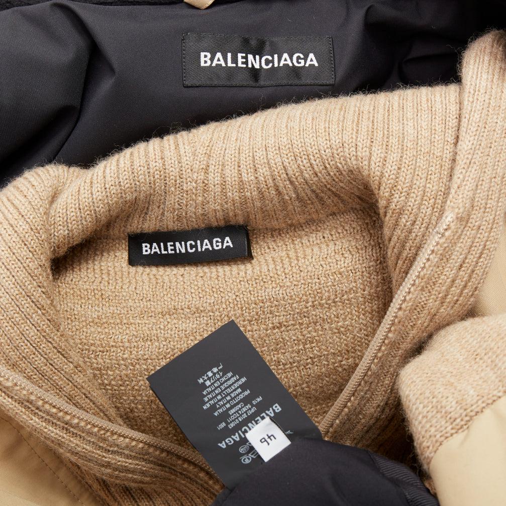 BALENCIAGA Demna 2018 Runway Twinset manteau parka convertible surdimensionné FR46 XS en vente 7