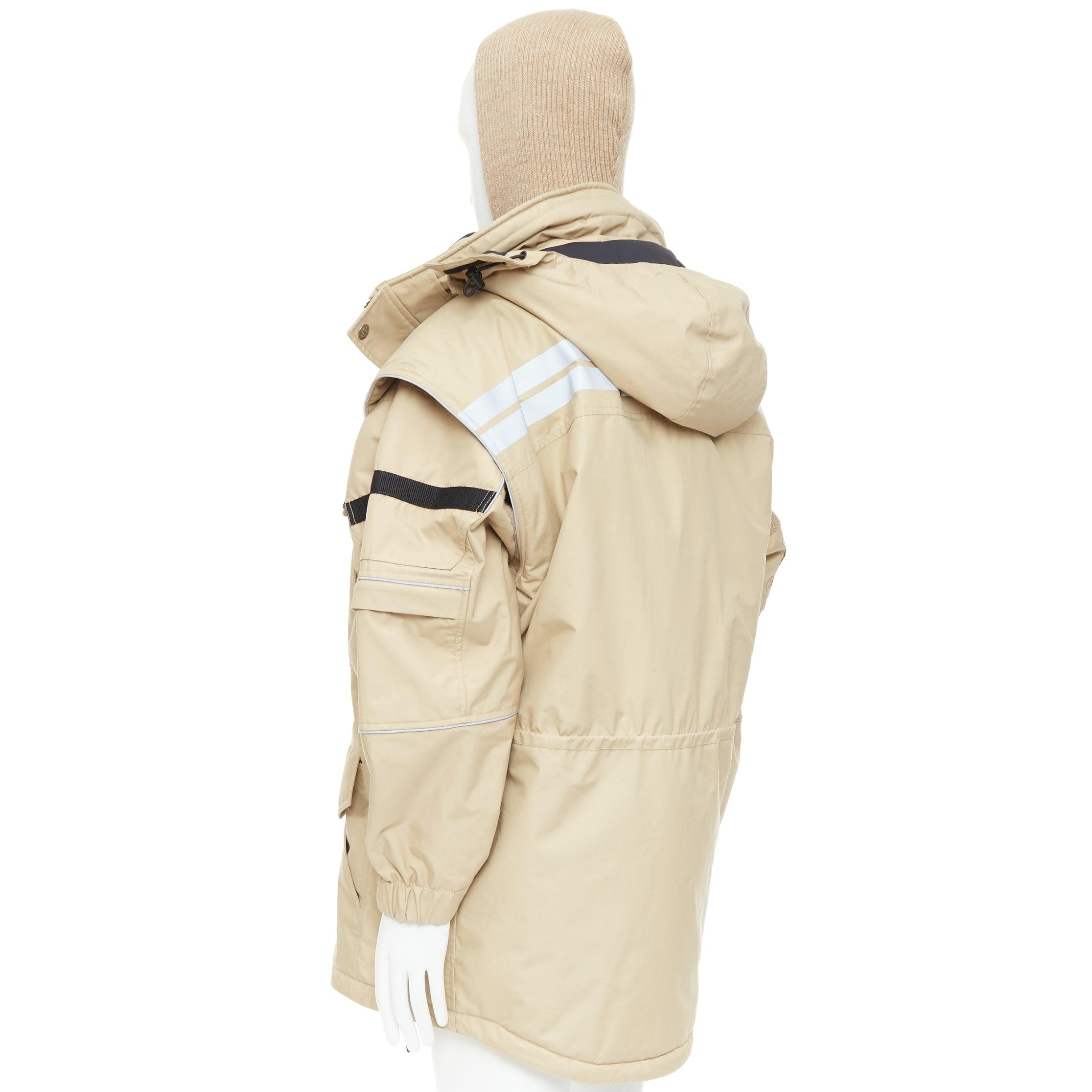 BALENCIAGA Demna 2018 Runway Twinset manteau parka convertible surdimensionné FR46 XS en vente 1