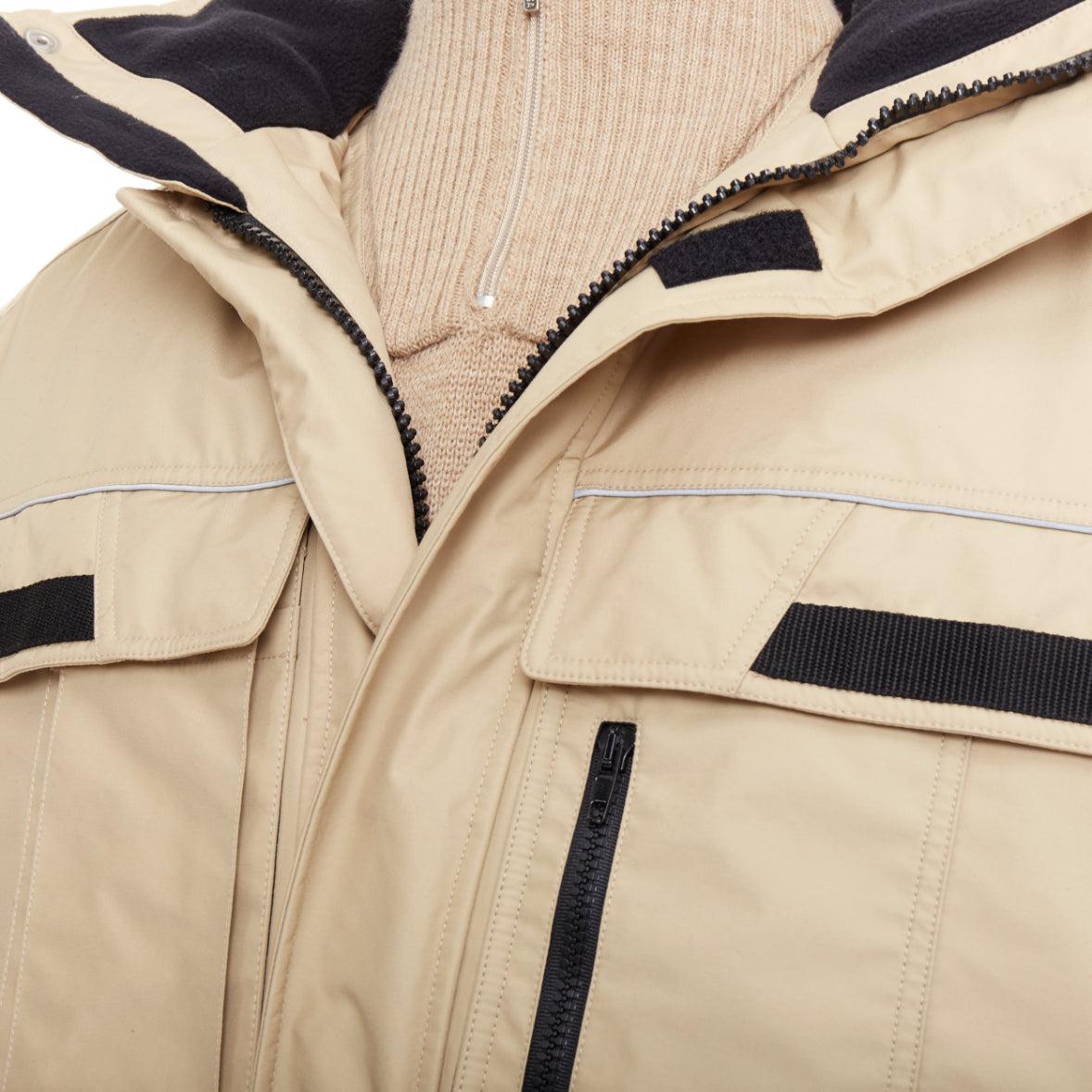 BALENCIAGA Demna 2018 Runway Twinset manteau parka convertible surdimensionné FR46 XS en vente 2