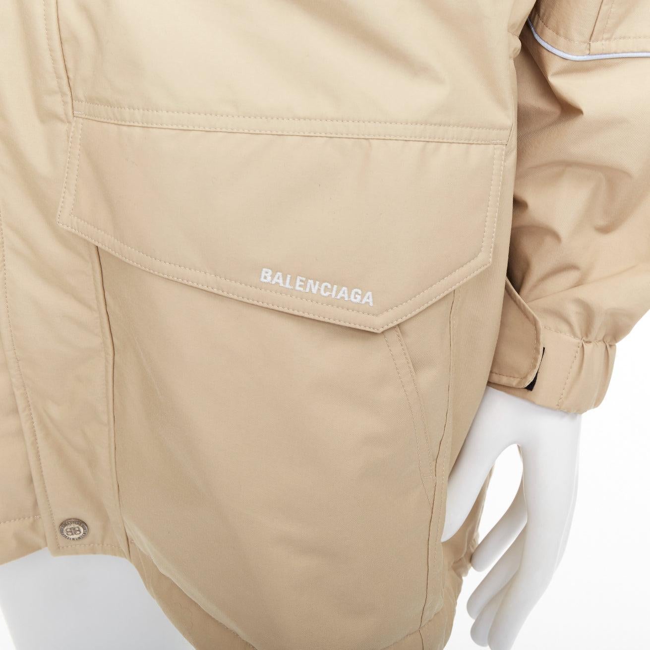 BALENCIAGA Demna 2018 Runway Twinset manteau parka convertible surdimensionné FR46 XS en vente 3