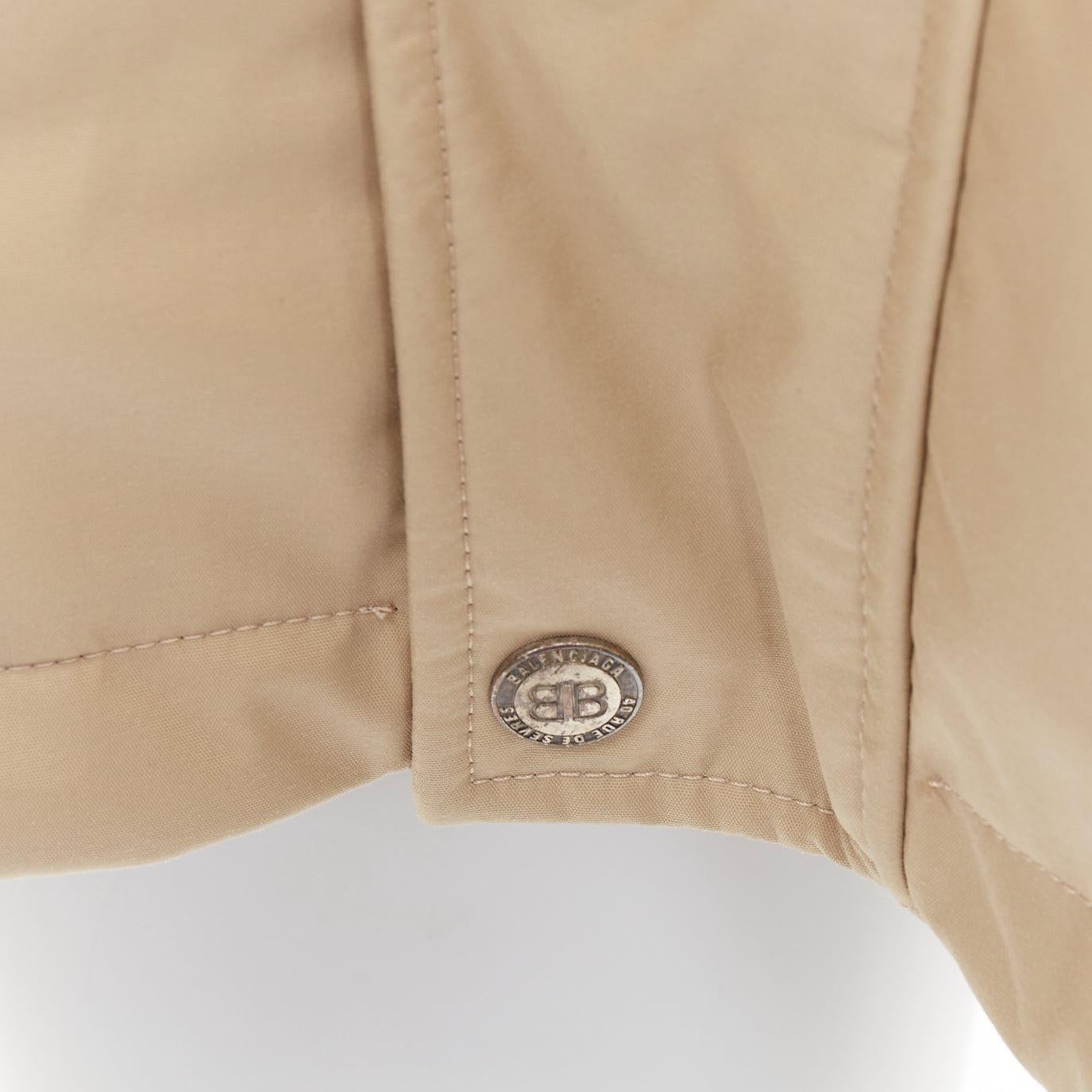 BALENCIAGA Demna 2018 Runway Twinset manteau parka convertible surdimensionné FR46 XS en vente 4