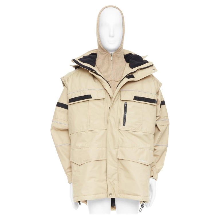BALENCIAGA　ピーコート　ベージュ BALENCIAGA Demna 2018 Runway Twinset oversized convertible parka