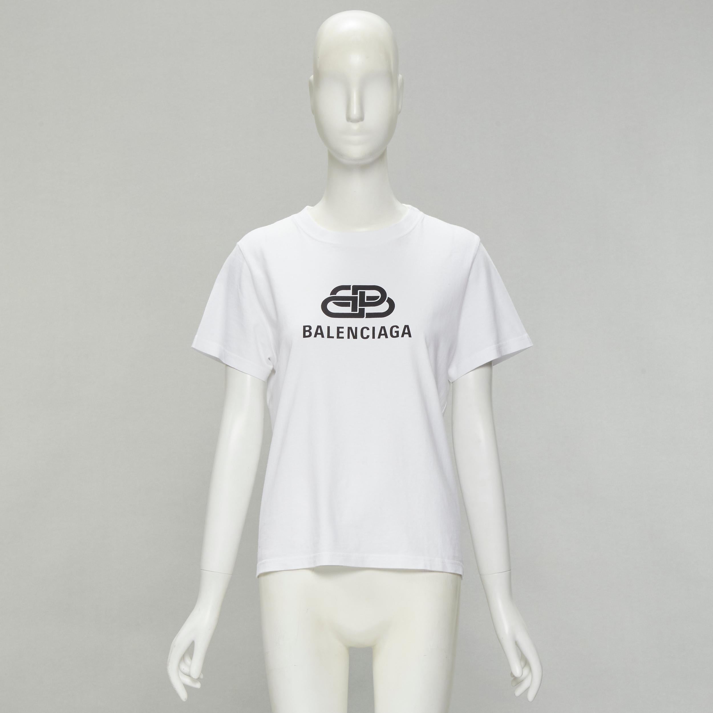 BALENCIAGA DEMNA 2018 white BB logo print tshirt L 4
