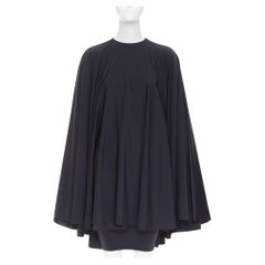 Balenciaga Demna 2019 spandex caped vacuum sucked back bodycon dress FR34 XS