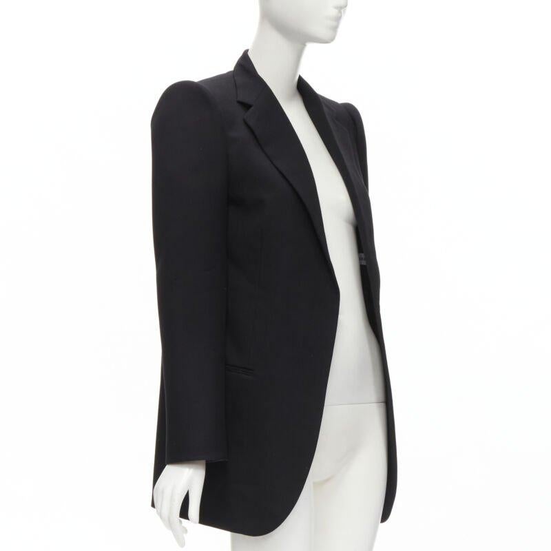 BALENCIAGA DEMNA 2019 blazer oversize de lana negra con hombros acolchados FR34 XS Negro en venta