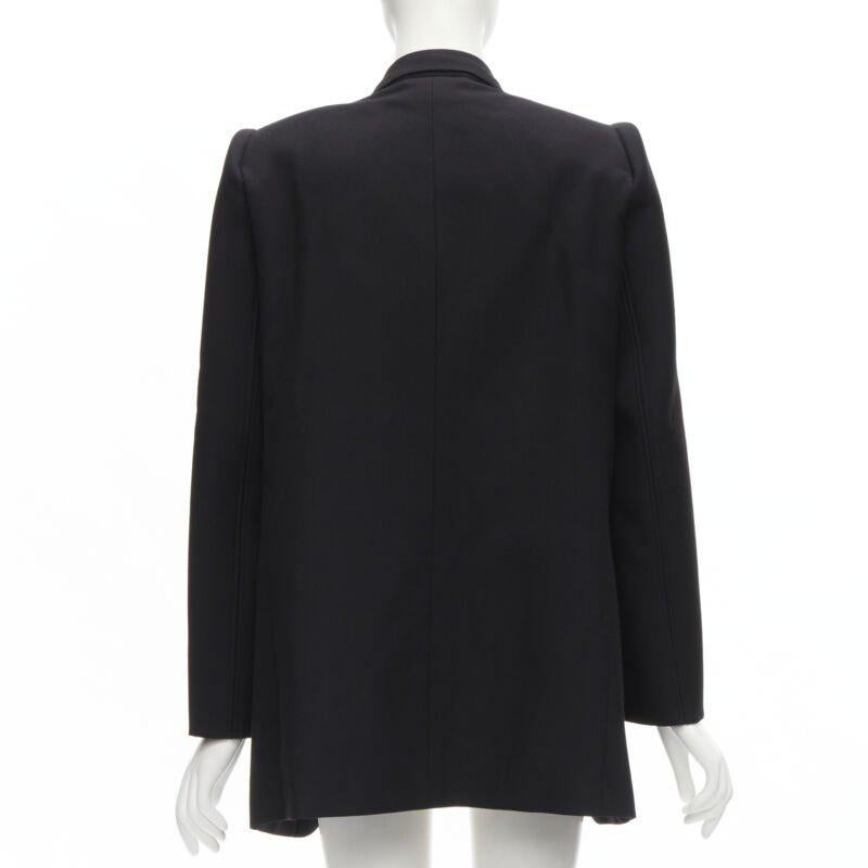 De las mujeres BALENCIAGA DEMNA 2019 blazer oversize de lana negra con hombros acolchados FR34 XS en venta