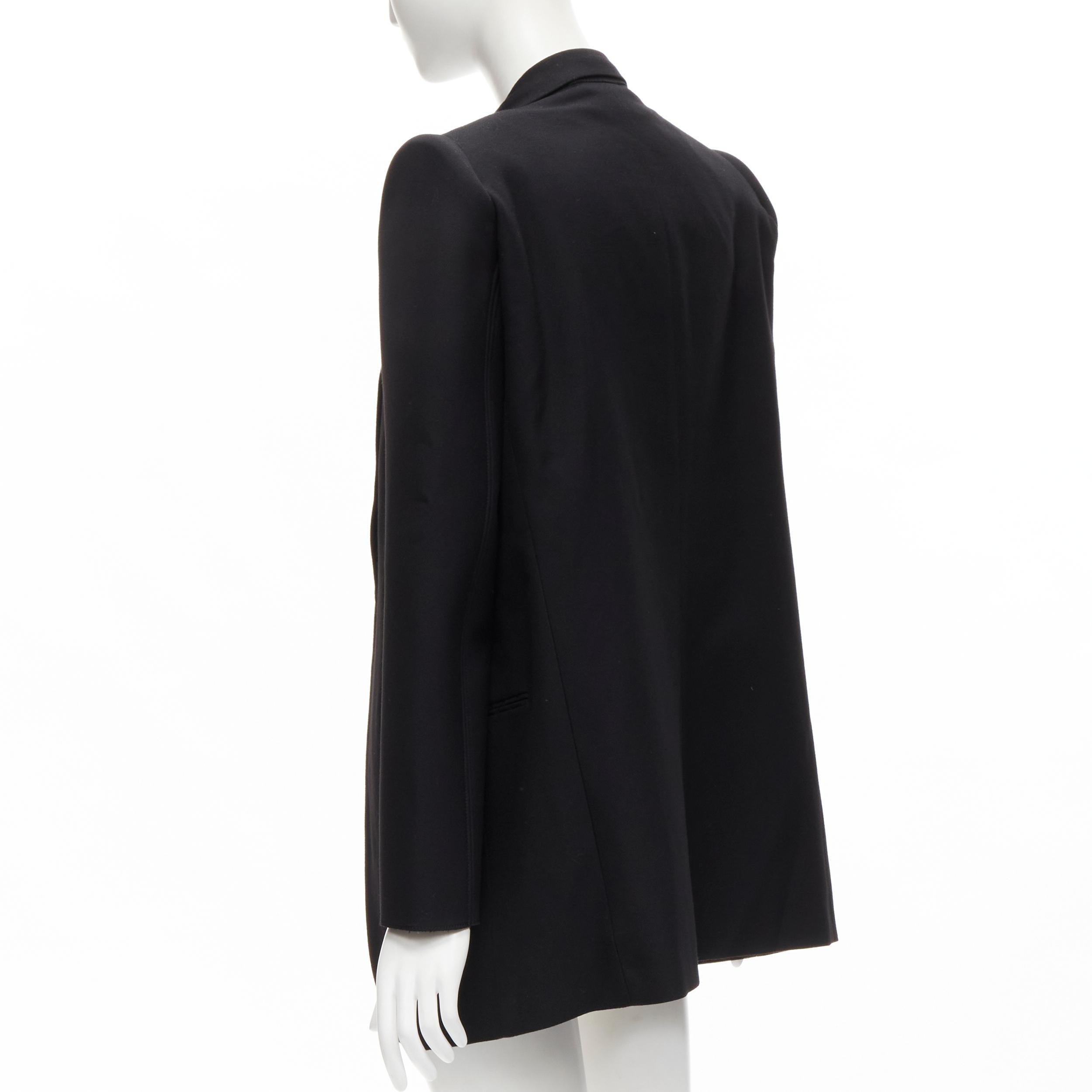 Women's BALENCIAGA DEMNA 2019 black wool power padded shoulder oversized blazer FR34 XS For Sale