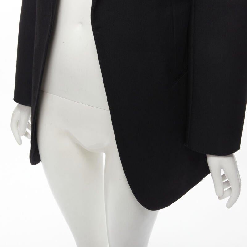 BALENCIAGA DEMNA 2019 blazer oversize de lana negra con hombros acolchados FR34 XS en venta 2