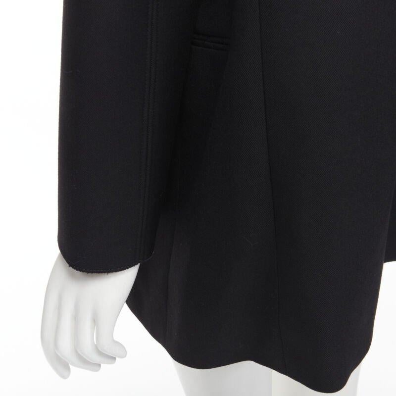BALENCIAGA DEMNA 2019 blazer oversize de lana negra con hombros acolchados FR34 XS en venta 3