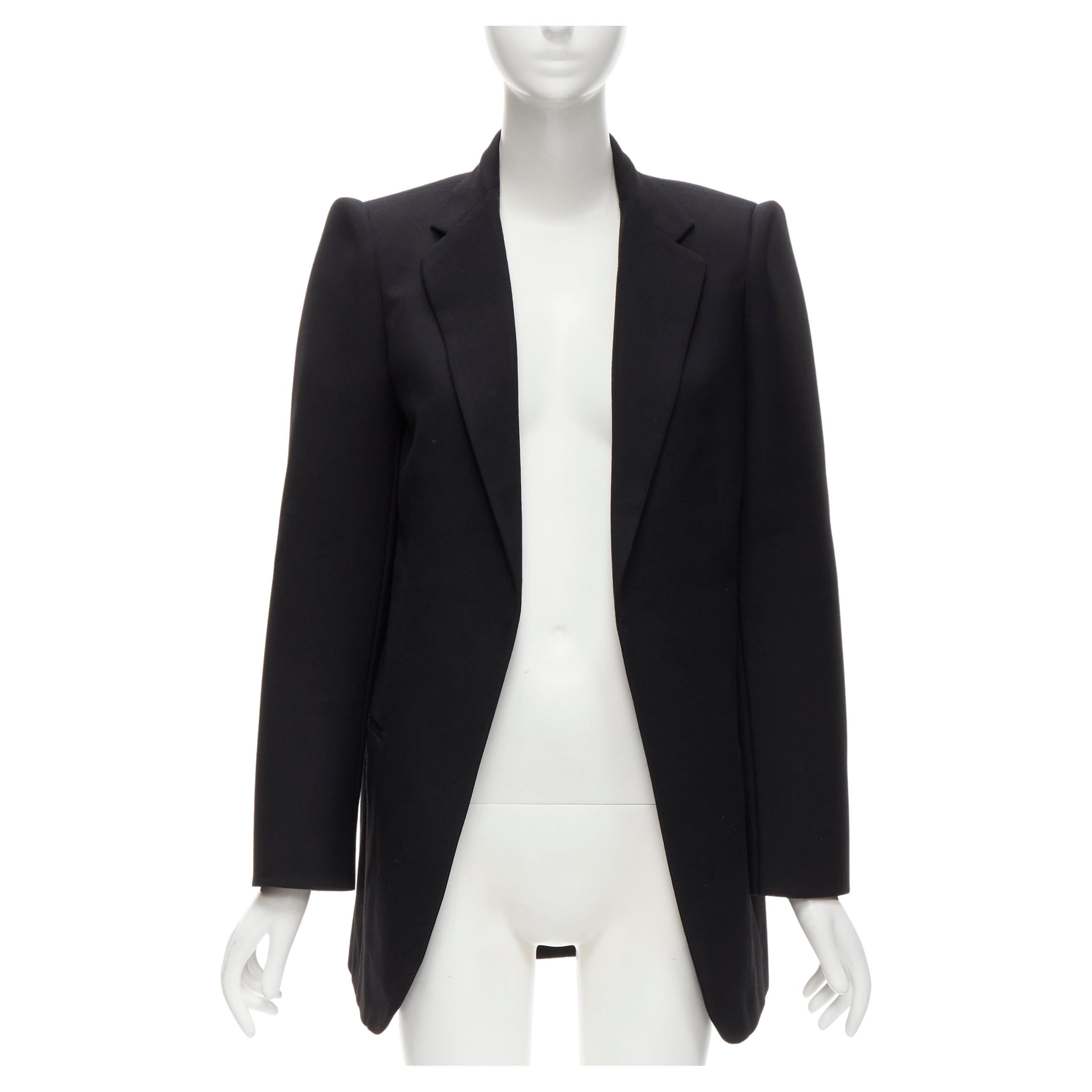 BALENCIAGA DEMNA 2019 black wool power padded shoulder oversized blazer FR34 XS For Sale