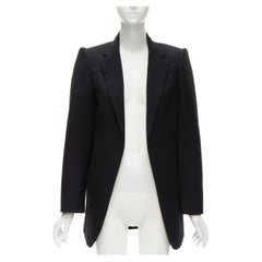 BALENCIAGA DEMNA 2019 black wool power padded shoulder oversized blazer FR34 XS