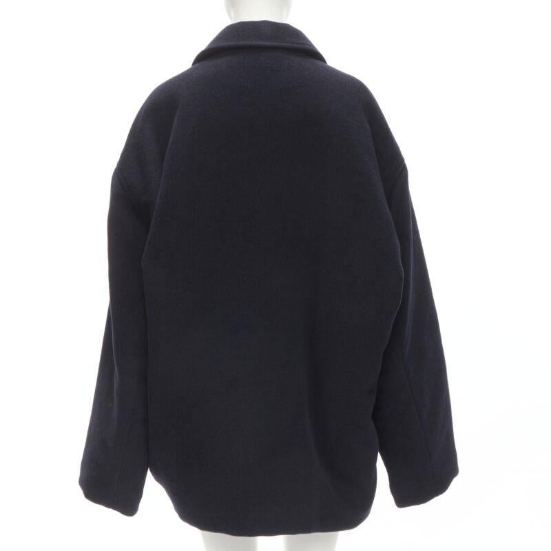 Donna Balenciaga DEMNA 2019 cappotto cocoon con bottoni in oro antico e cammello, FR38 M. in vendita