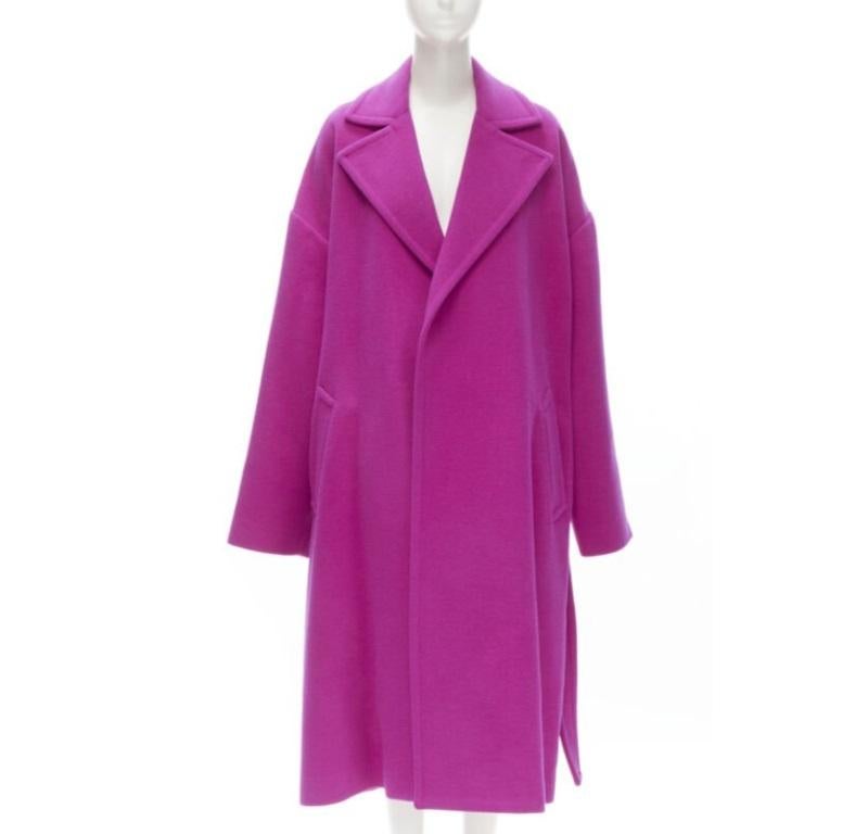 BALENCIAGA DEMNA 2019 pink camel hair wool oversized belt coat FR38 M In Excellent Condition In Hong Kong, NT