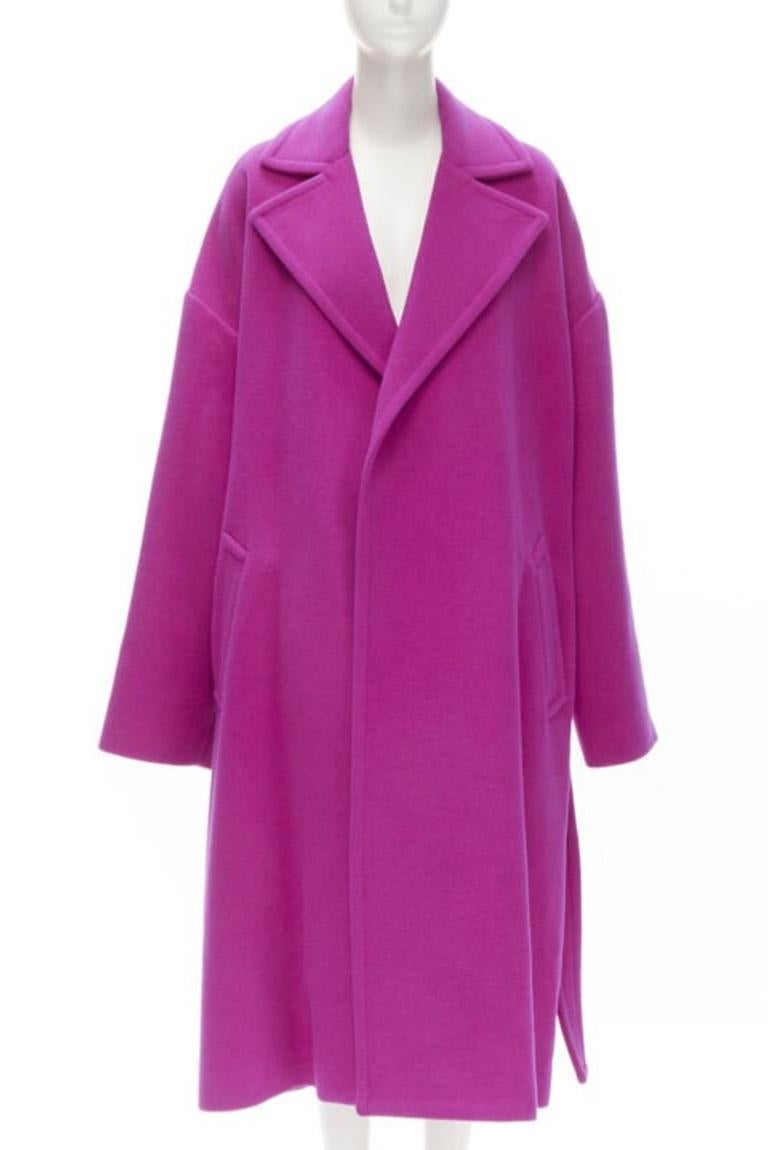 Pink BALENCIAGA DEMNA 2019 pink camel hair wool oversized belt coat FR38 M