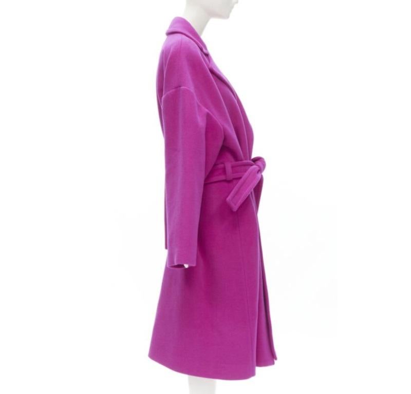 BALENCIAGA DEMNA 2019 pink camel hair wool oversized belt coat FR38 M 1