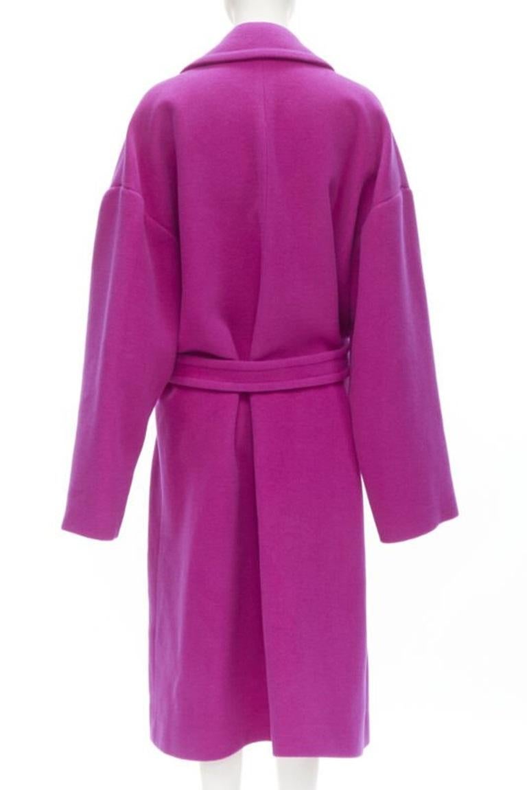 BALENCIAGA DEMNA 2019 pink camel hair wool oversized belt coat FR38 M 1