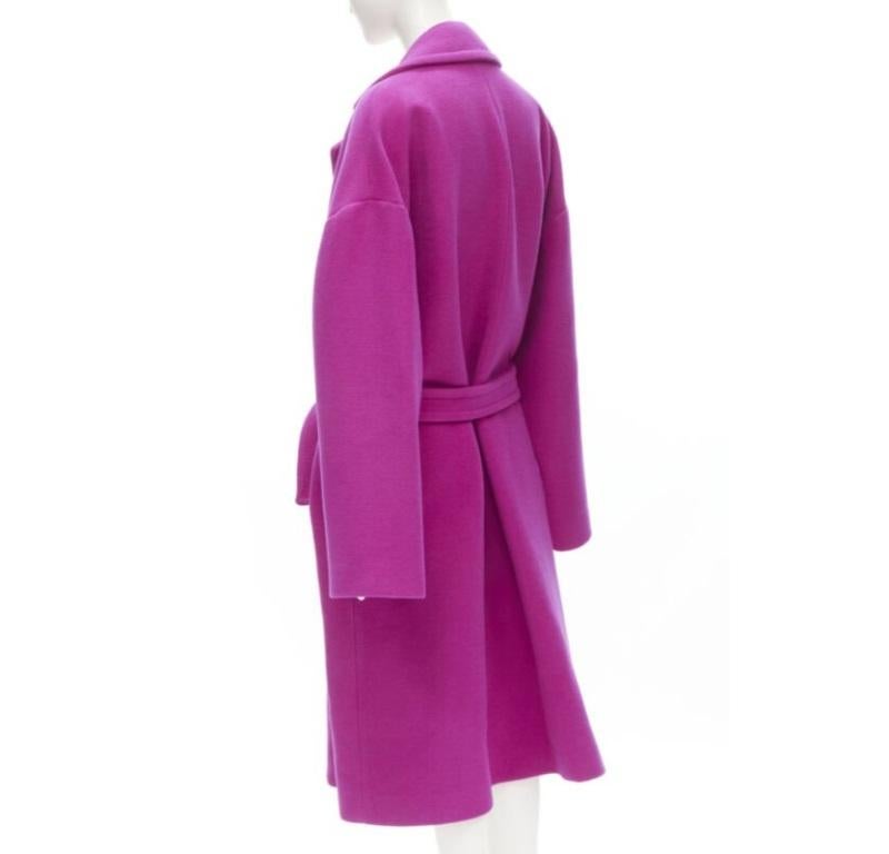 BALENCIAGA DEMNA 2019 pink camel hair wool oversized belt coat FR38 M 3