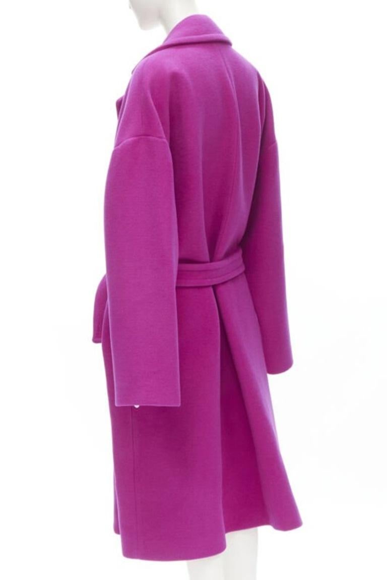 BALENCIAGA DEMNA 2019 pink camel hair wool oversized belt coat FR38 M 2