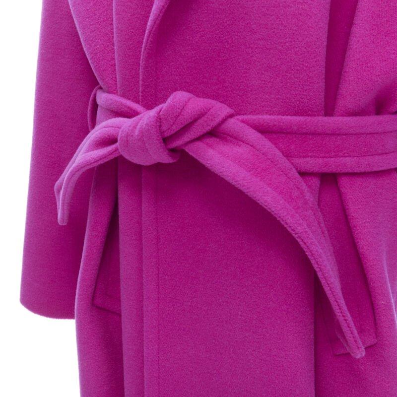BALENCIAGA DEMNA 2019 pink camel hair wool oversized belt coat FR38 M 4
