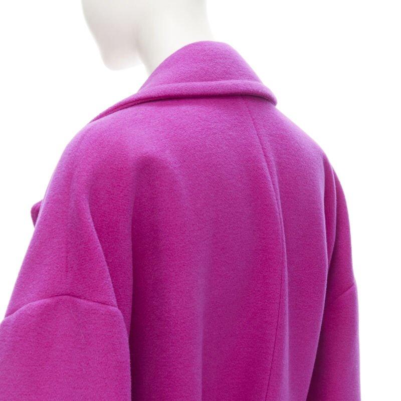BALENCIAGA DEMNA 2019 pink camel hair wool oversized belt coat FR38 M 5