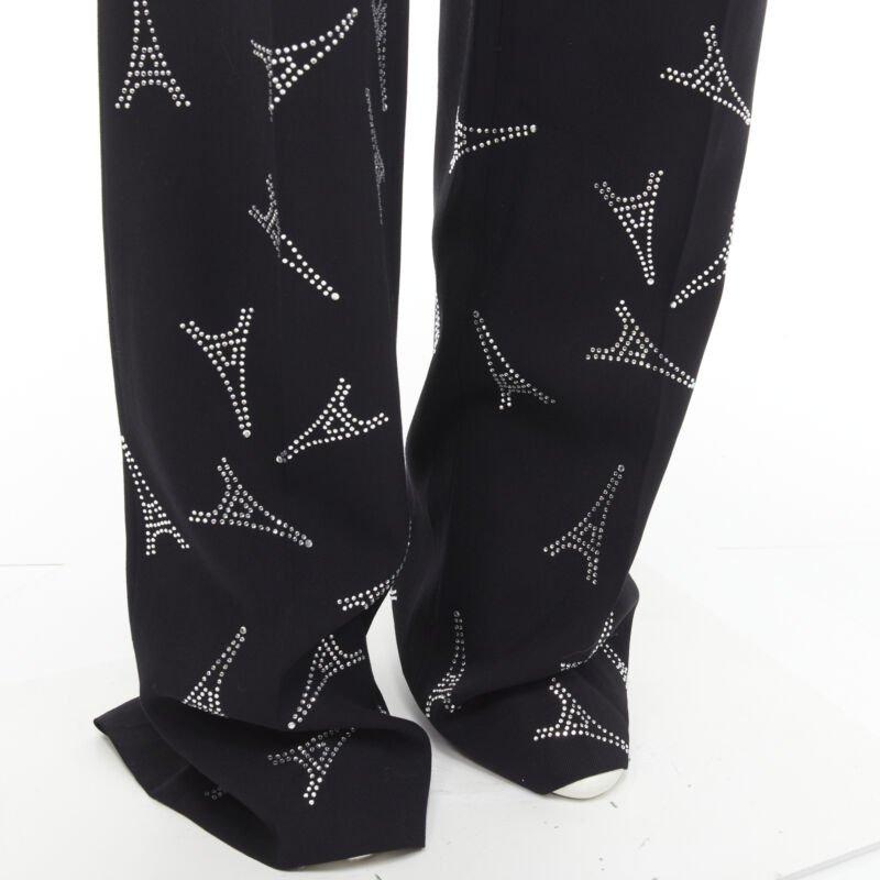 BALENCIAGA Demna 2019 Laufsteg Eiffelturm Kristallhose Hose IT48 M im Angebot 3