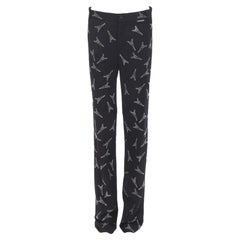 BALENCIAGA Demna 2019 Runway Eiffel Tower crystal trousers pants IT48 M