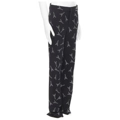 BALENCIAGA Demna 2019 Runway Eiffel Tower crystal trousers pants IT48 M
