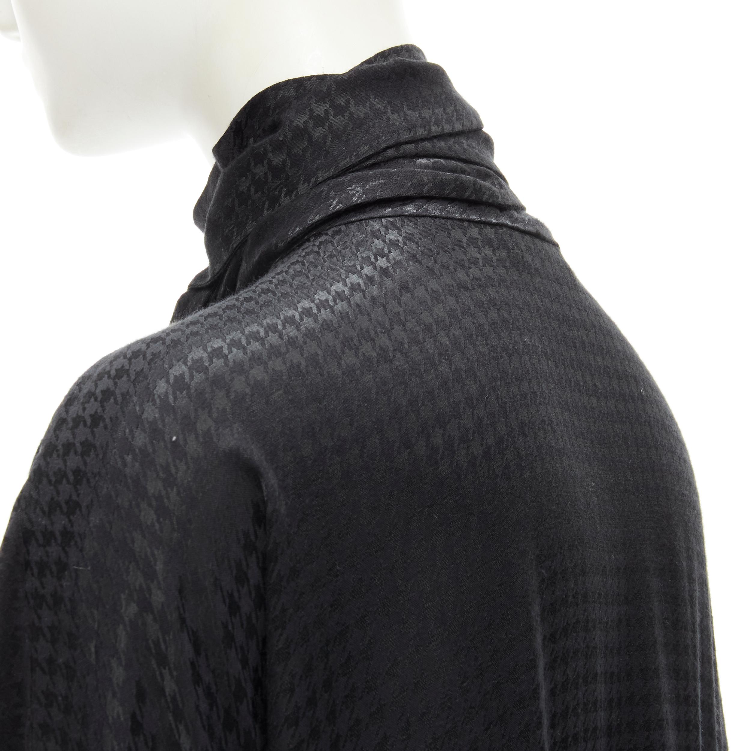 BALENCIAGA DEMNA 2020 black acetate crepe tie neck oversized blouse FR36 S For Sale 3