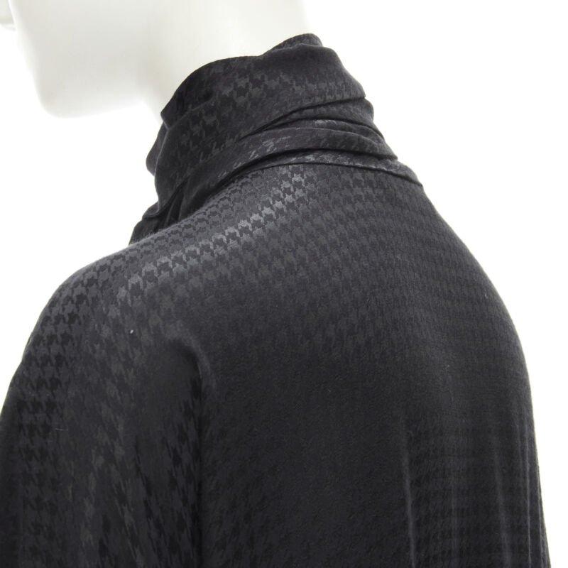 BALENCIAGA DEMNA 2020 black acetate crepe tie neck oversized blouse FR36 S 3