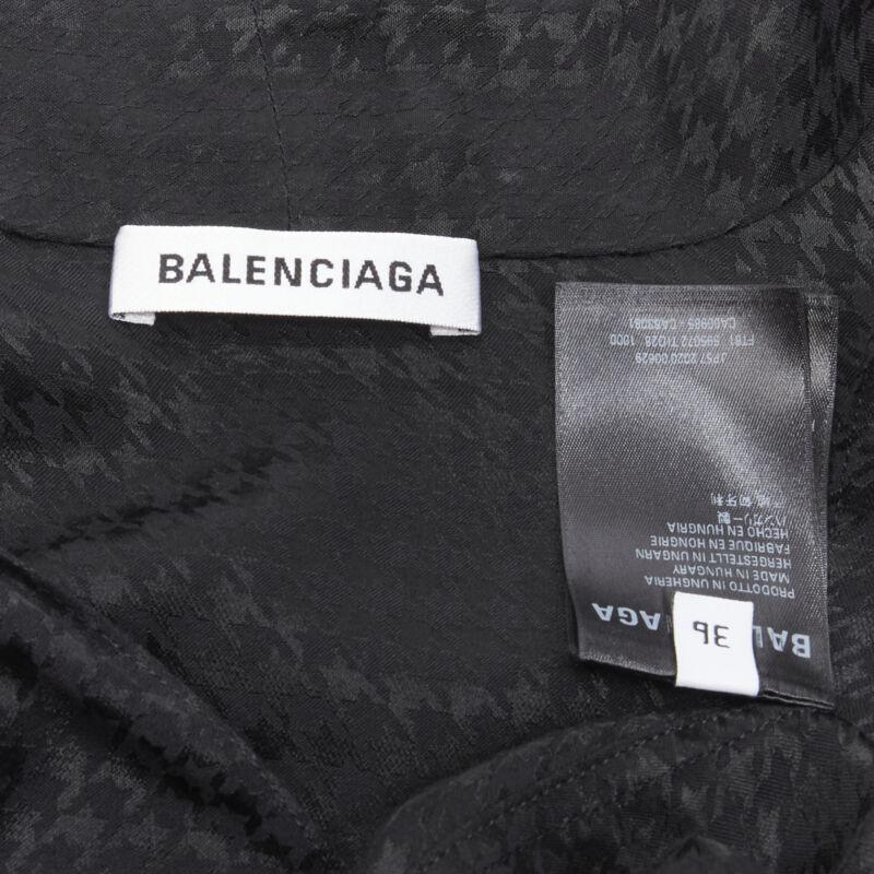 BALENCIAGA DEMNA 2020 black acetate crepe tie neck oversized blouse FR36 S 4