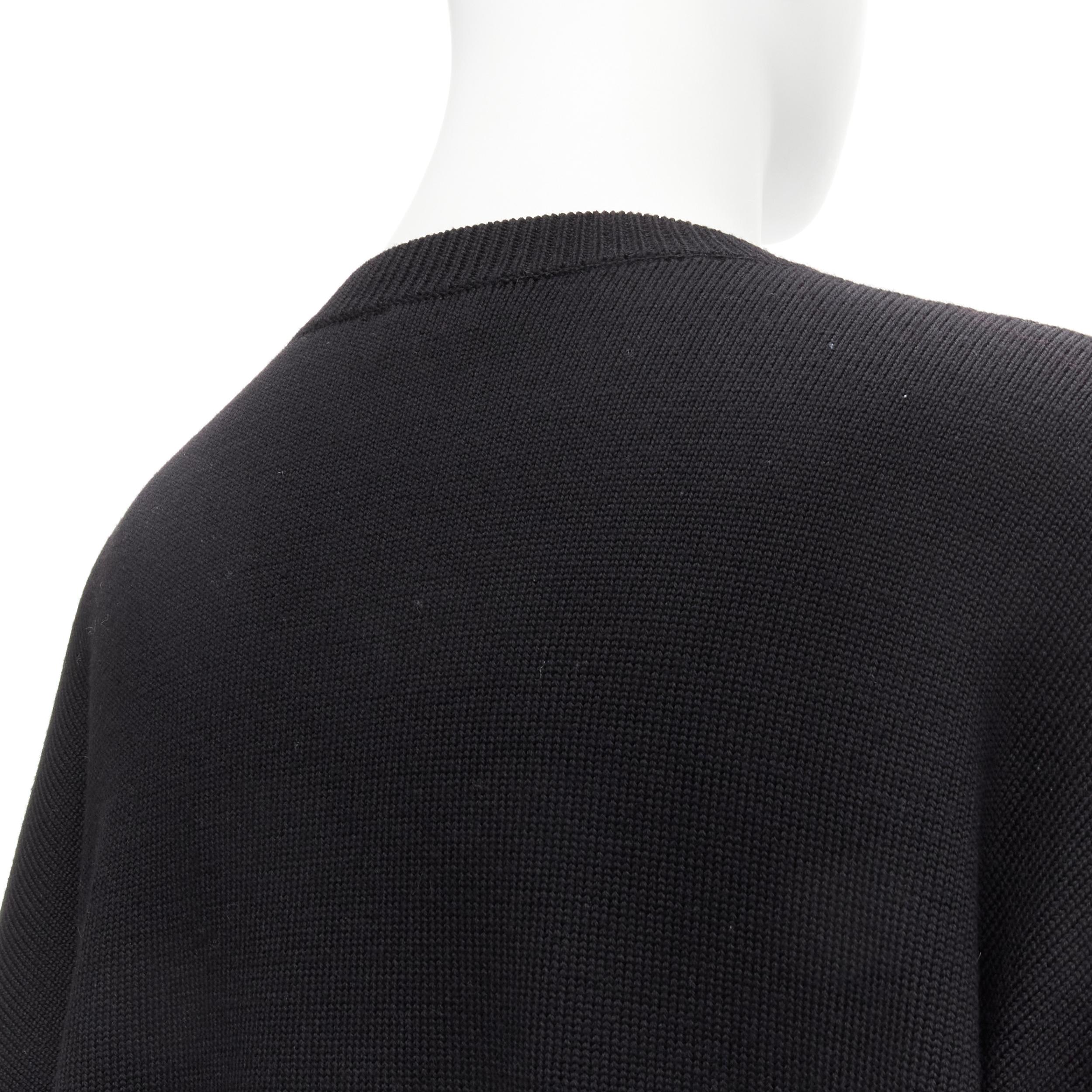 BALENCIAGA Demna 2021 Unisex Wardrobe Paris Cities black virgin wool sweater M 3