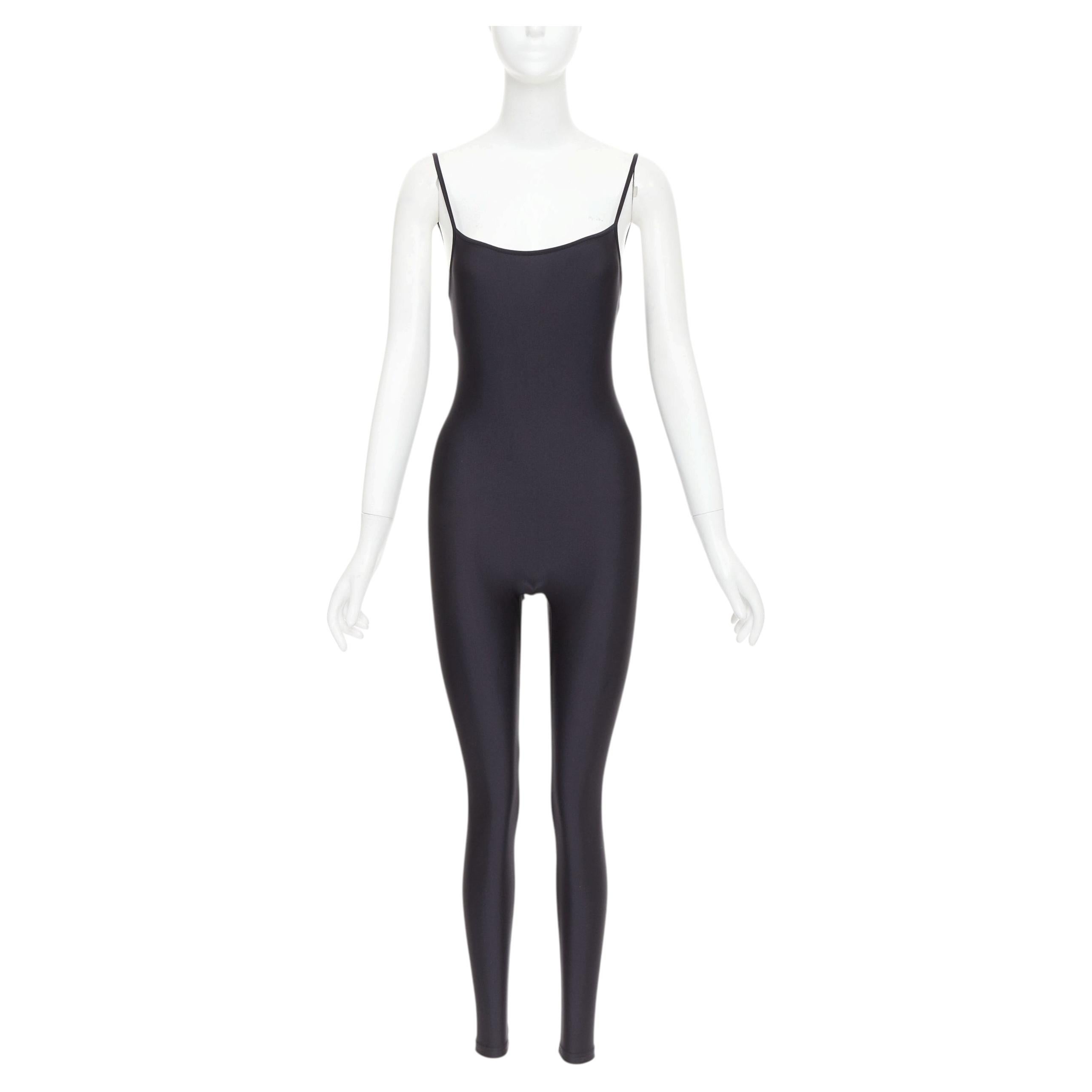 Pre-owned Balenciaga Demna 2022 Black Lycra Second Skin Catsuit Fr36 S Kim Kar